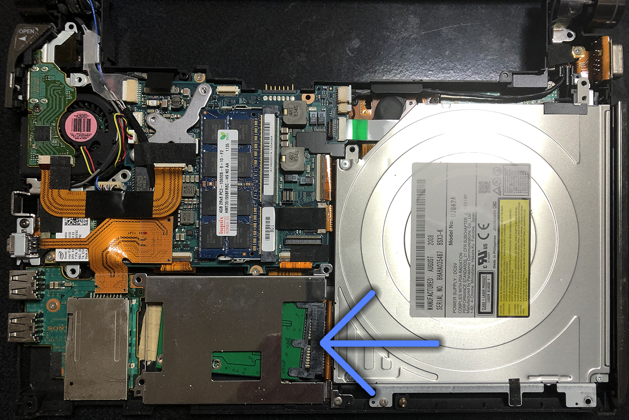 VAIO type T (VGN-TT50B) をSSD化 – Remove Before Flight