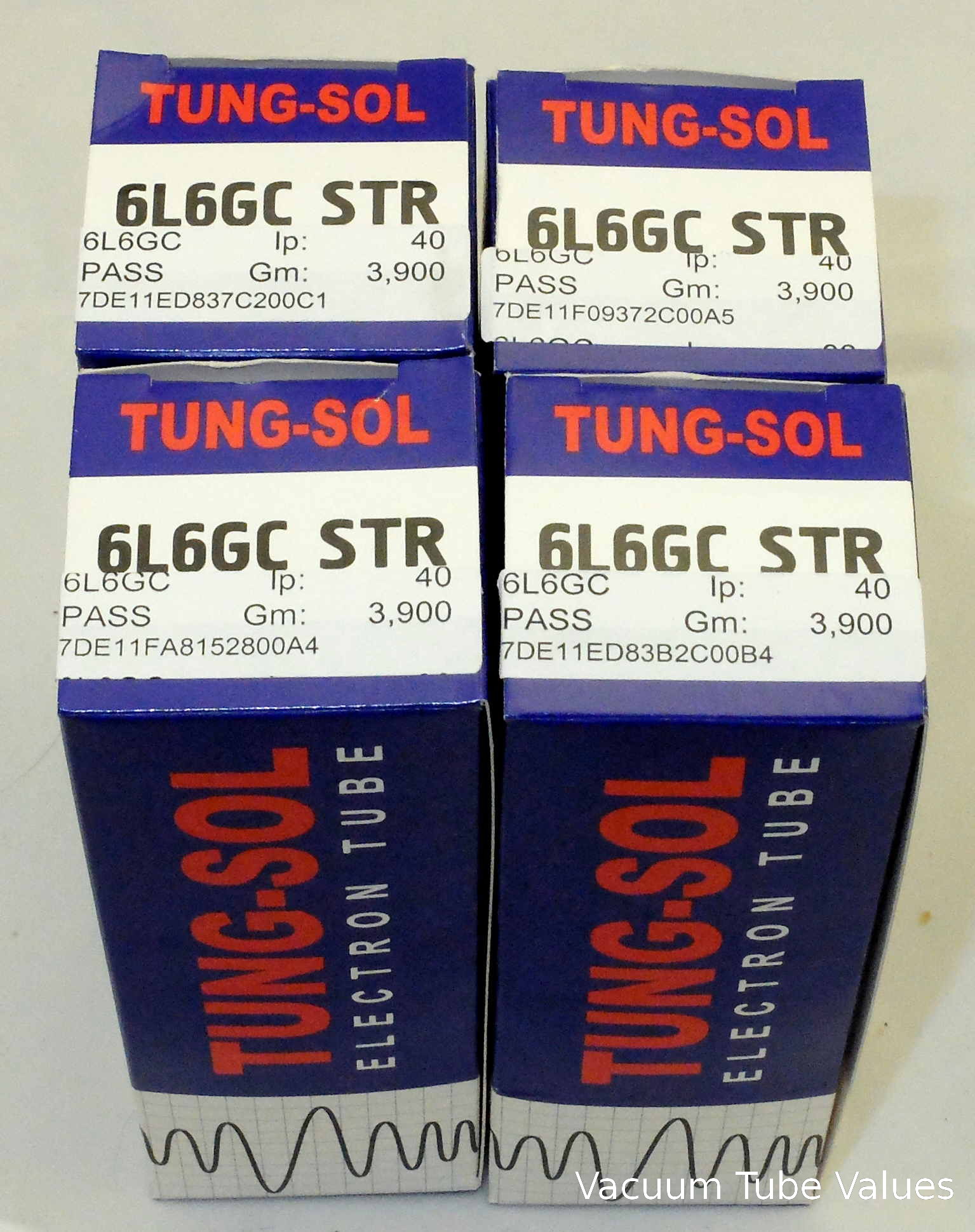 Tung-Sol Factory Platinum Matched QUAD (FOUR) 6L6GC STR Power