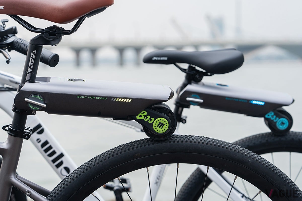 えっ…」シートポストに装着するだけで自分の自転車が“電動アシスト