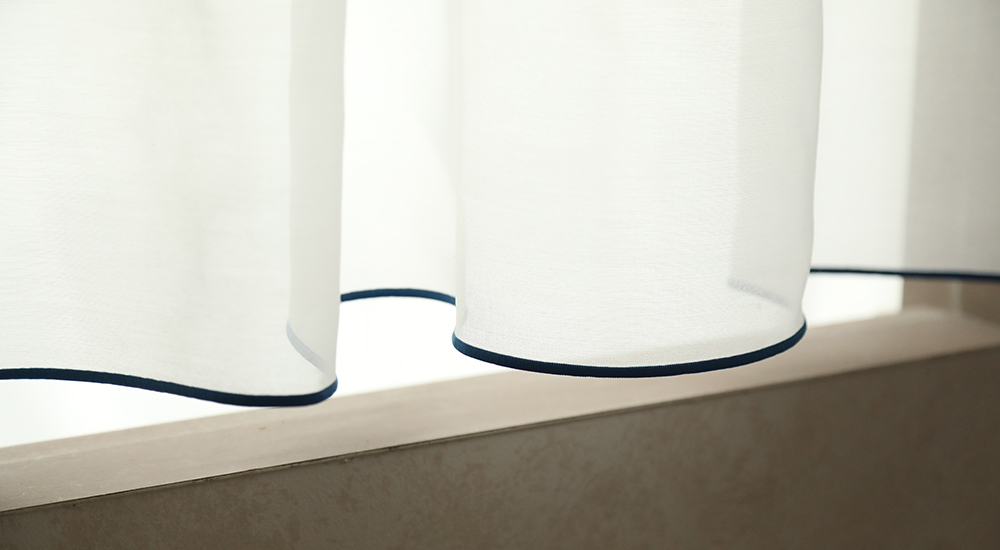 ヘムパイピング】選べる20色 防炎 パイピング レースカーテン