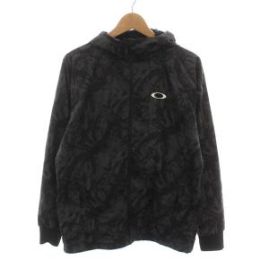 ナイロンジャケット ジップアップ パーカー 総柄 L グレー 黒 412319JP