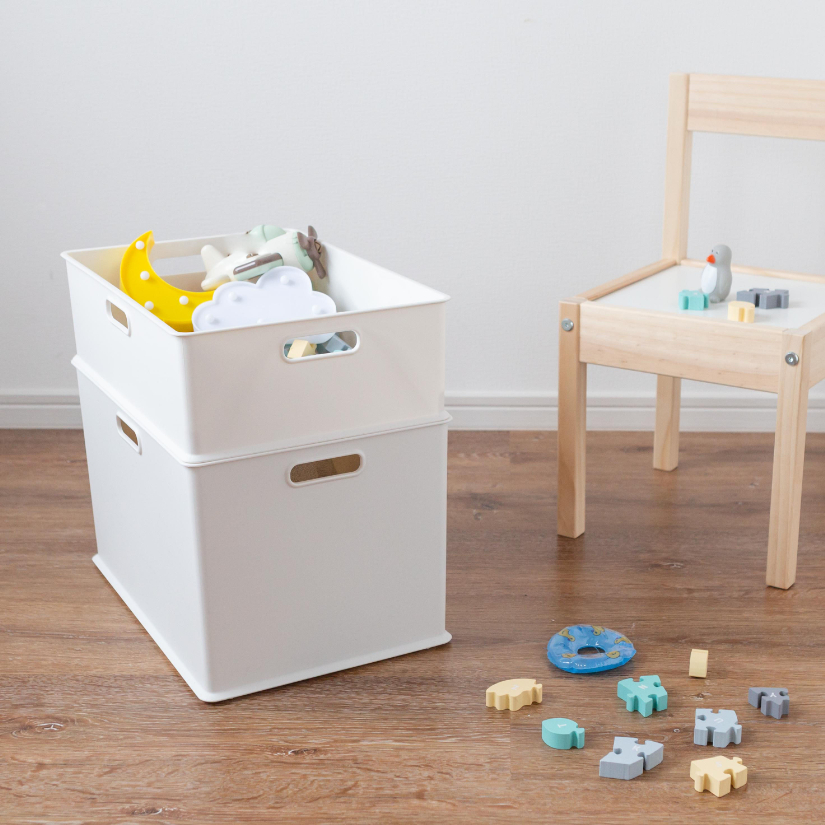 プラスチック収納ボックス長方形（深型） 幅40×奥25×高さ24cm 3個