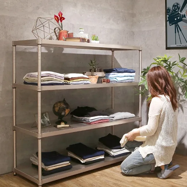 25mm] ルミナス プレミアムライン ソリッドシェルフラック 4段 幅120