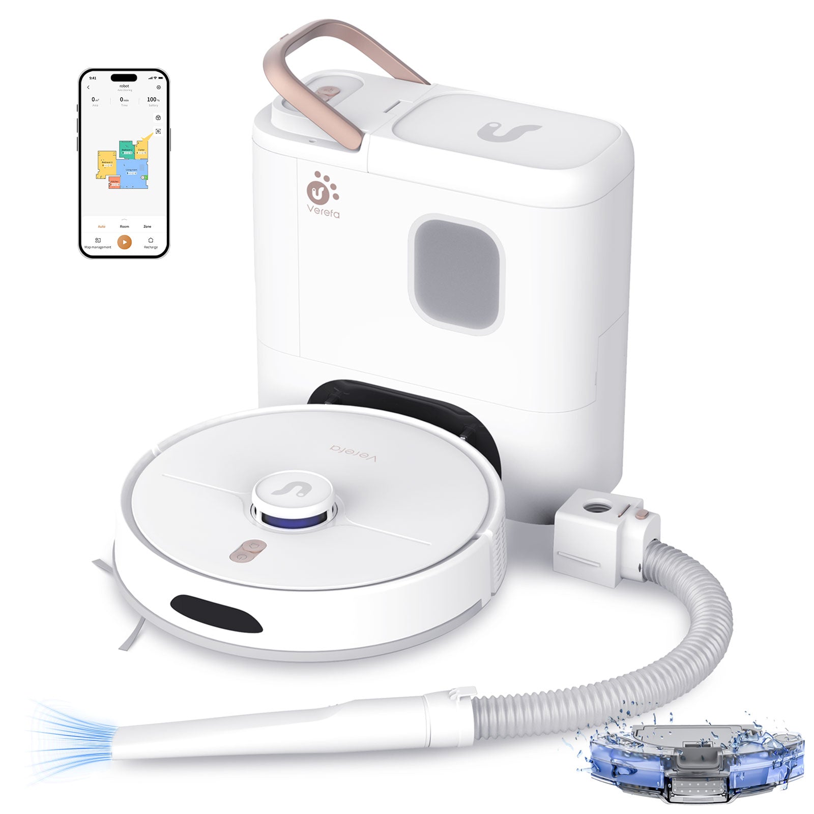 Verefa L20Mプラス自己空型ロボット掃除機とモップコンボ – verefalife