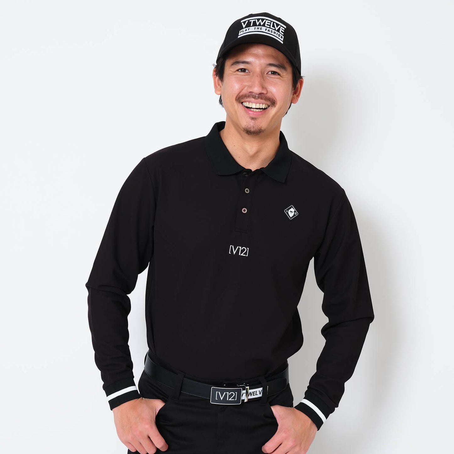 V12] ゴルフ メンズ ポロシャツ 吸水速乾 B/LINE L/S POLO | 【公式通販】