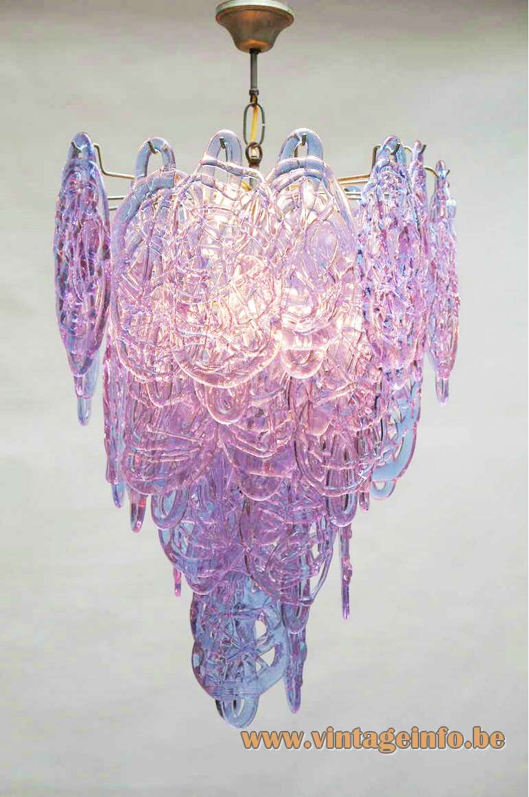 Purple Glass Spaghetti Chandelier | Vintageinfo - All About