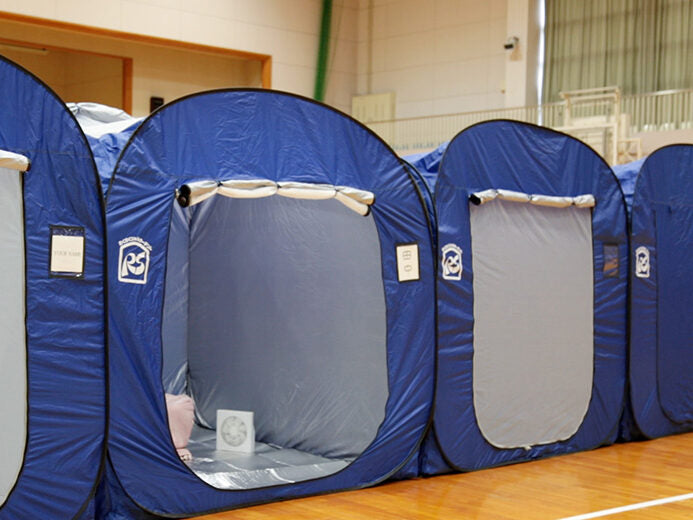 防災テント・避難所テント】らくらくシェルターテント（VD-RSTENT