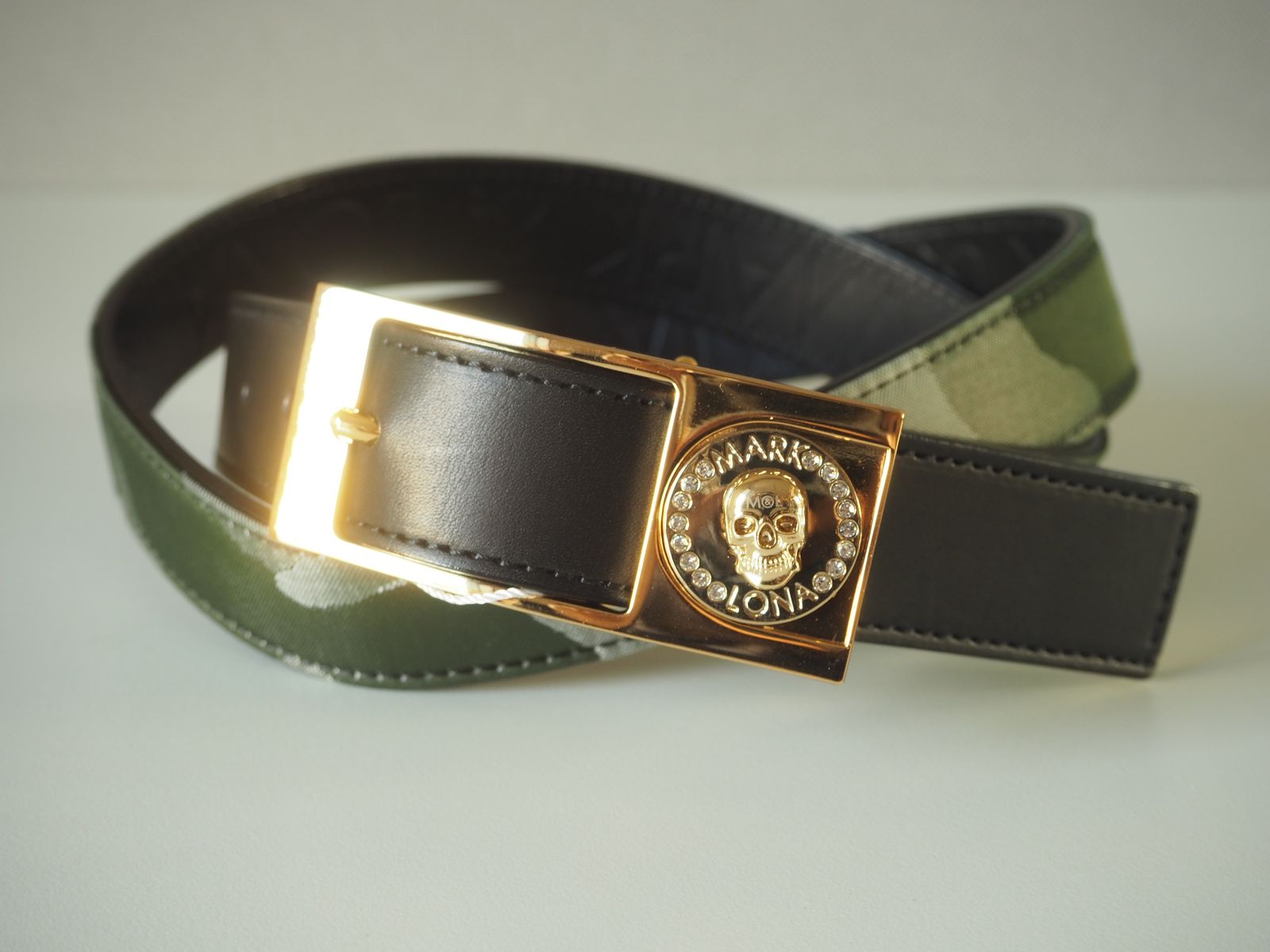 MARK&LONA - Montage Belt | マーカー付きベルト | カーキ | ユニ