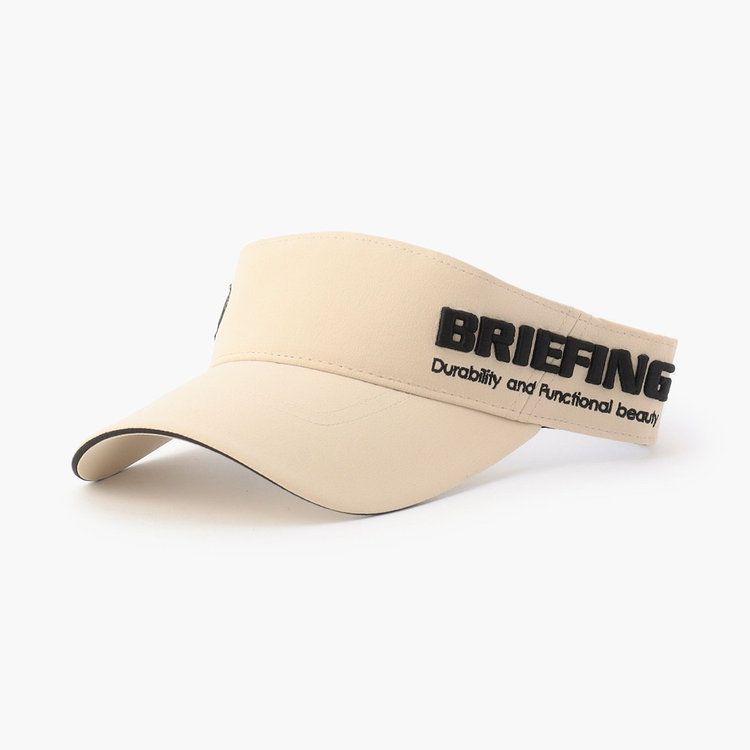BRIEFING GOLF - ROUND LOGO VISOR | サンバイザー | ベージュ | ユニ