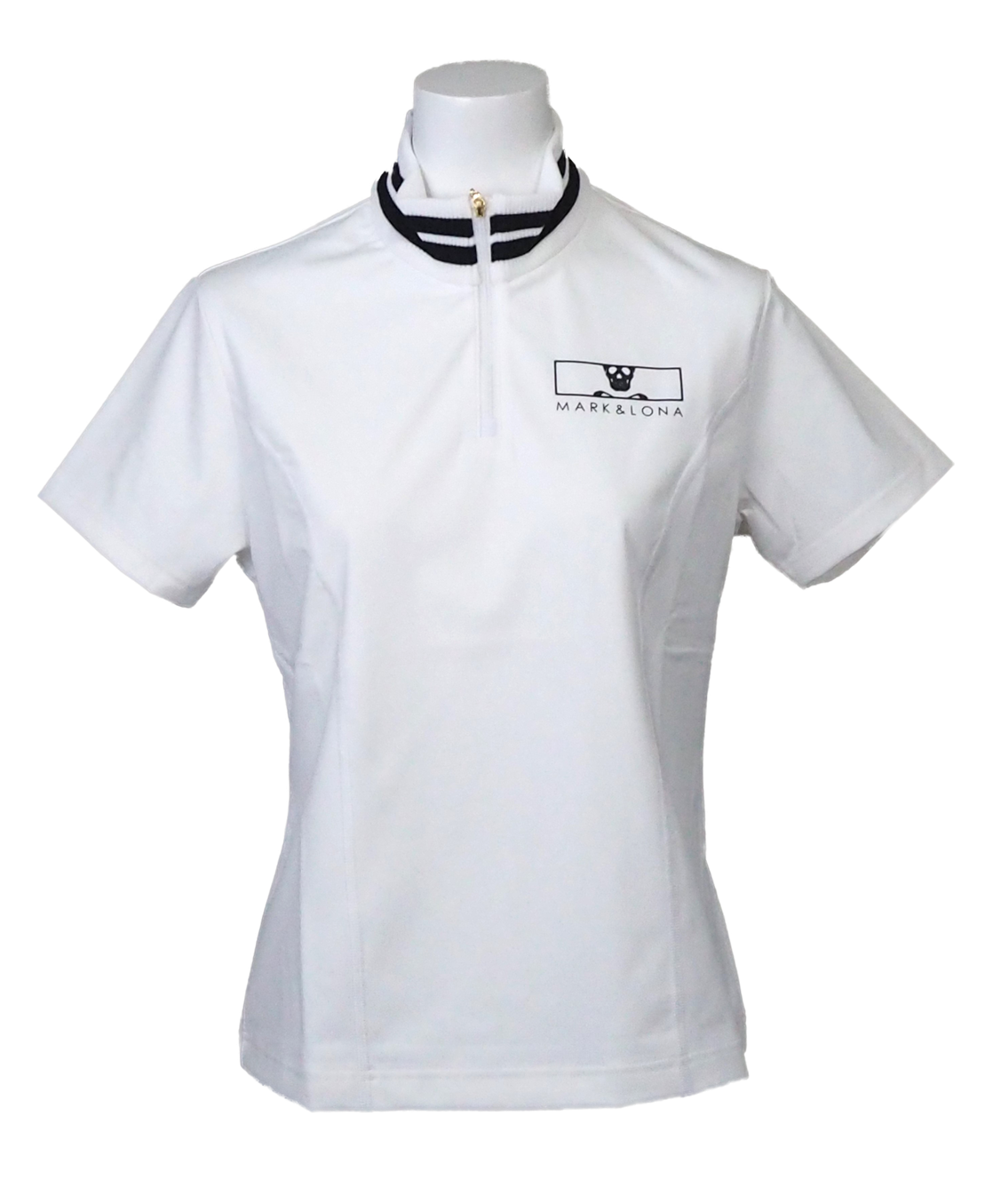 MARK&LONA - Pave Zip Mock Tee | Tシャツ | ホワイト | レディース