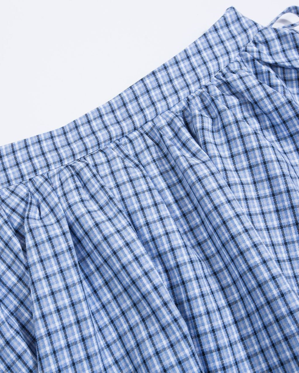 チェック柄ボウチュチュスカート