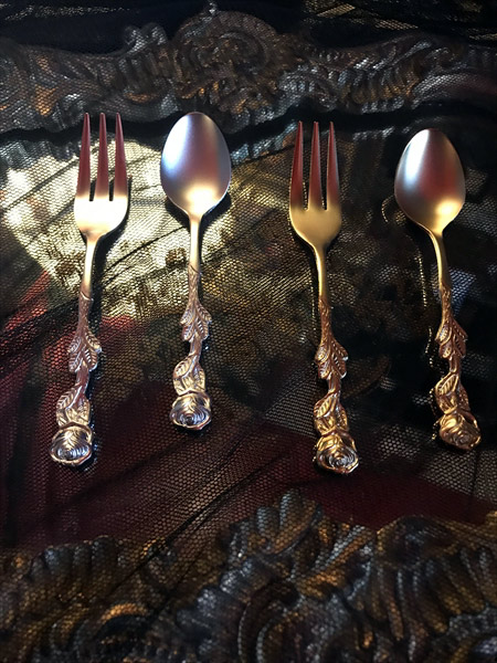 再入荷]薔薇のコーヒースプーン・ヒメフォーク 淑女雑貨Toe Cocotte