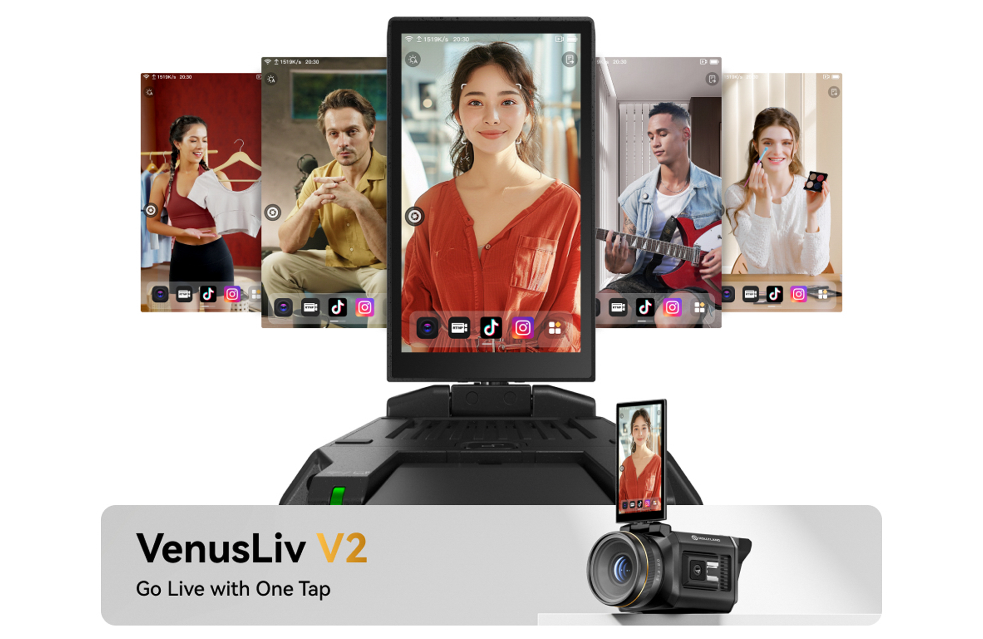 Hollyland、ライブストリーミングカメラ「VenusLiv V2」を発売