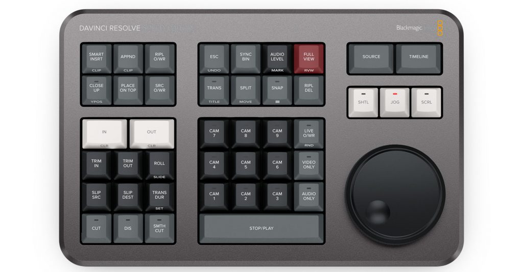 ブラックマジックデザイン、カットページ用の編集キーボード DaVinci