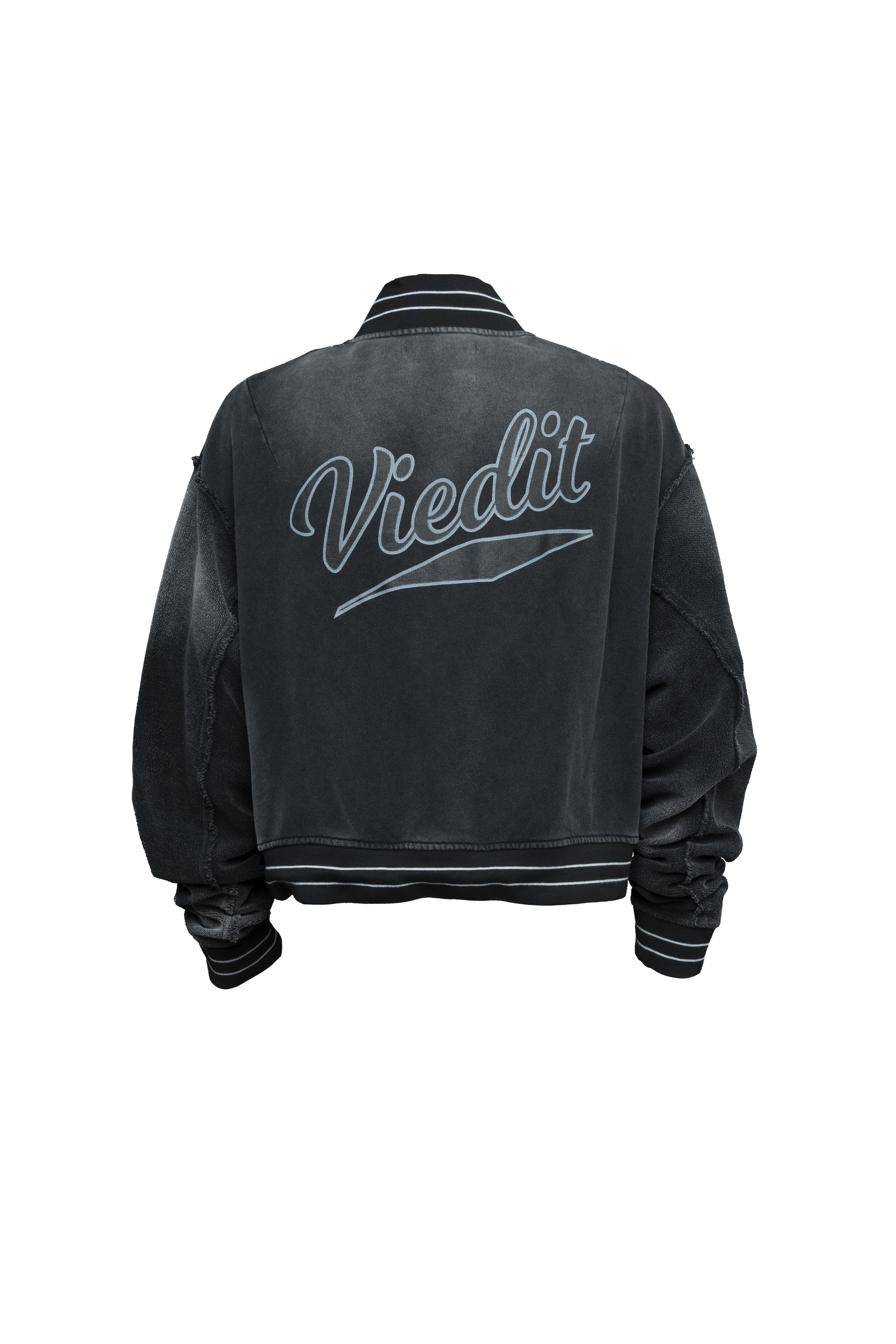 Urban grunge sweatshirt stadium jacket(Black) – VI E DIT