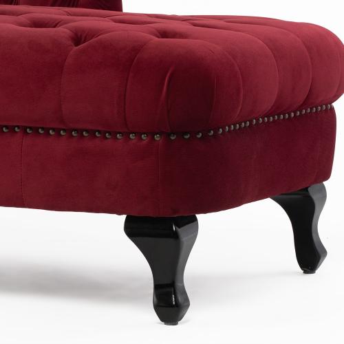 ヴィンセント VKシリーズ カウチソファ レッドベルベット 布地 VKF280K