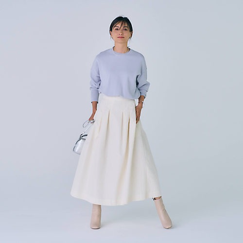 動画でチェック！M7days ”キルティングタックスカート”【40代スカート