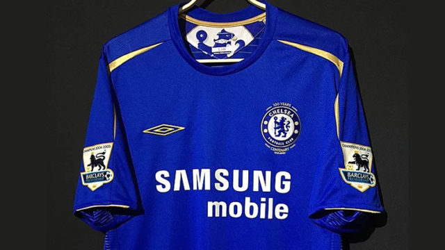 プレミア連覇達成！チェルシークラブ創設100周年ユニフォーム