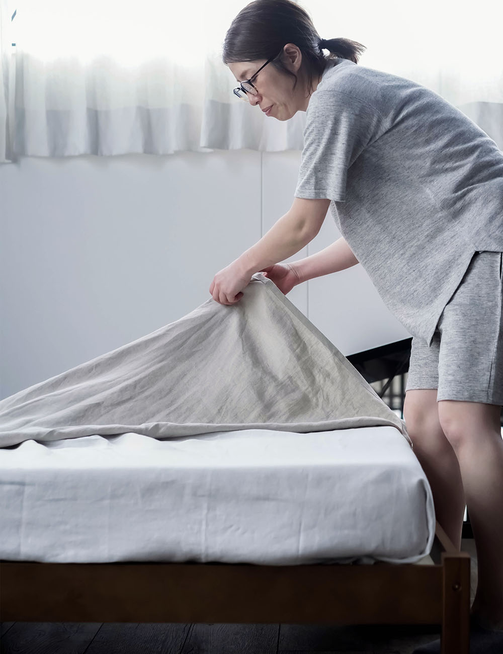 リネンシーツ】リネン100% 敷きパッド 気軽さと快適さを使うほど実感し