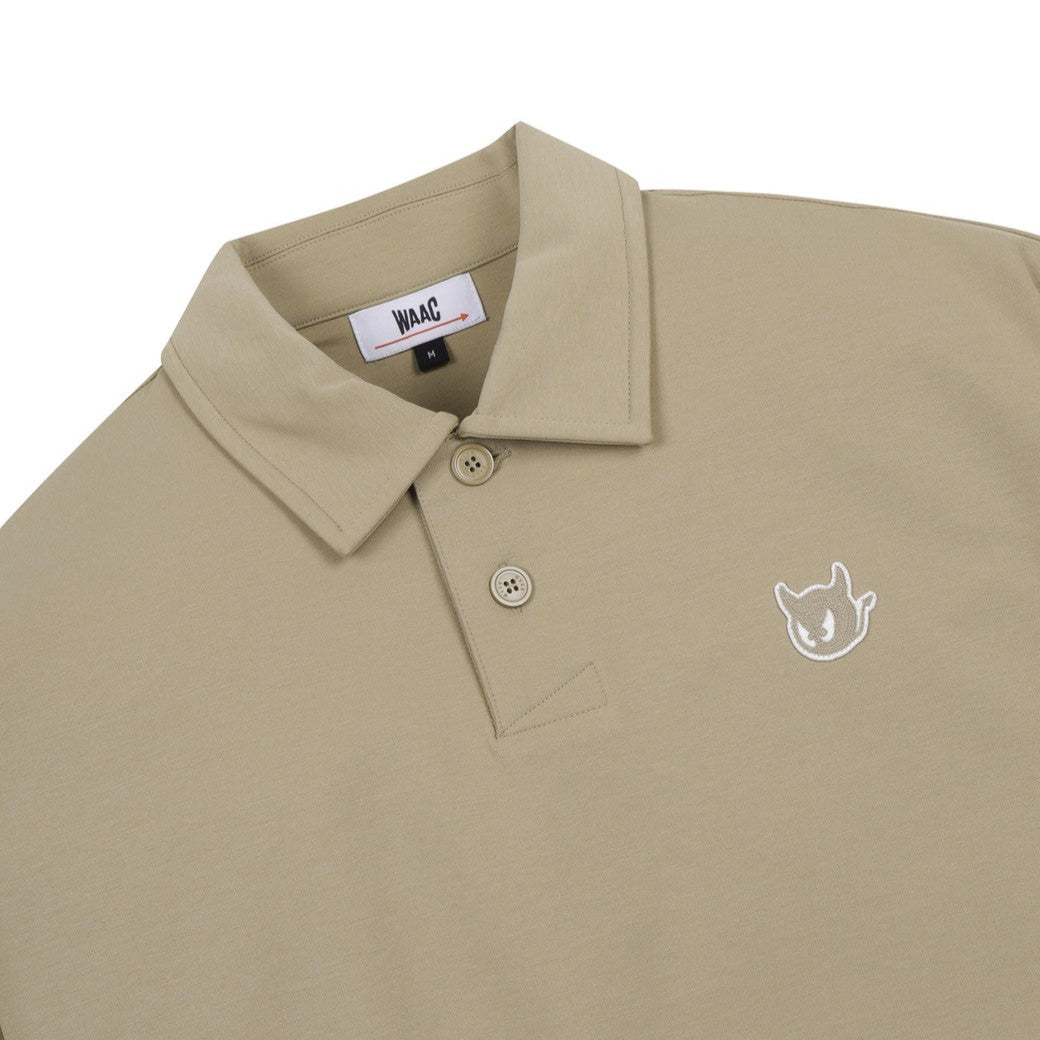 WEB限定】MEN WAACKYスウェットポロシャツ ベージュ