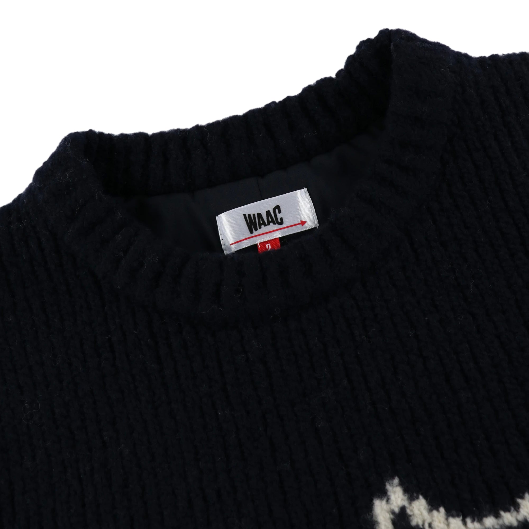 MEN ローゲージニット長袖プルオーバー ネイビー