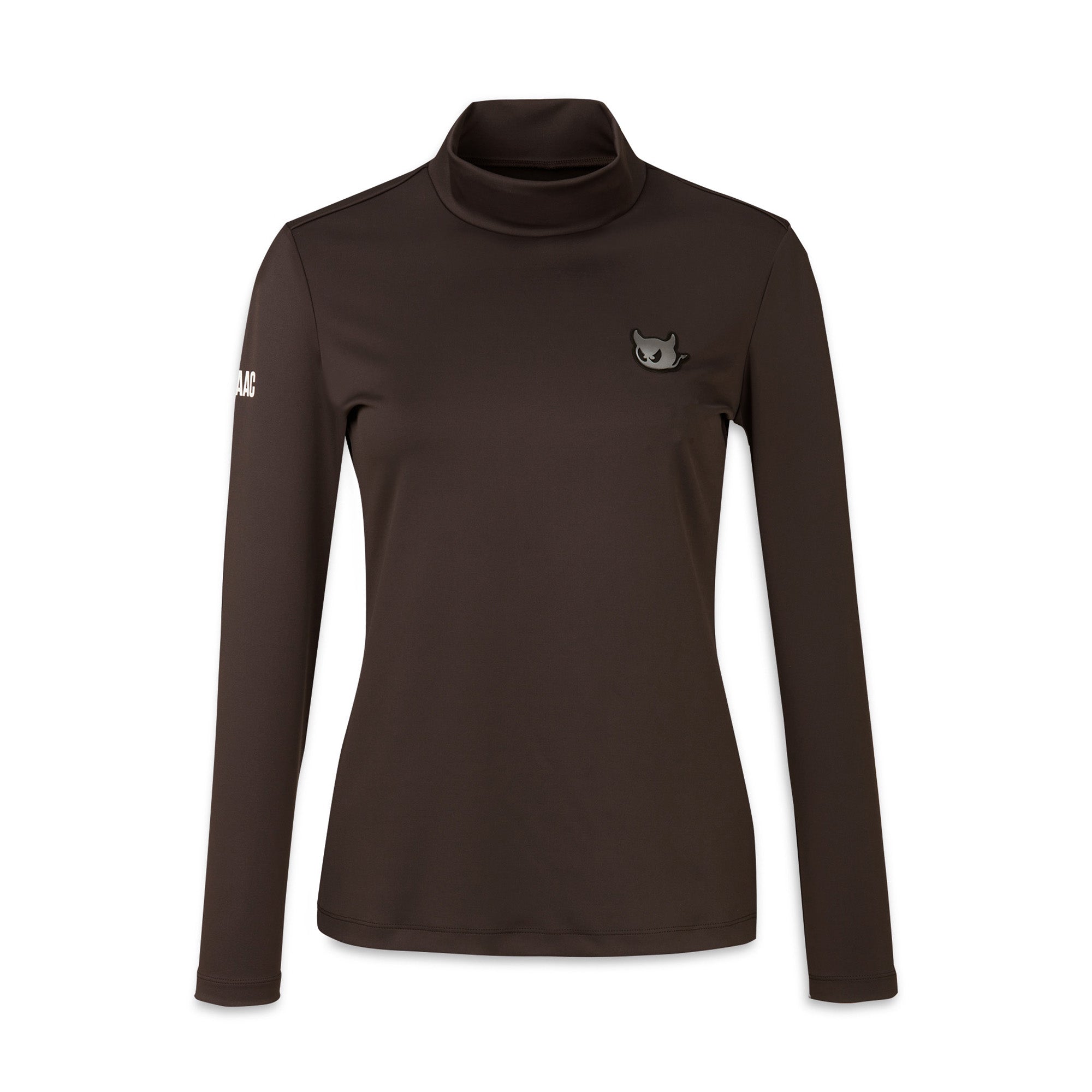 WOMEN ESSENTIAL モックネック ブラウン