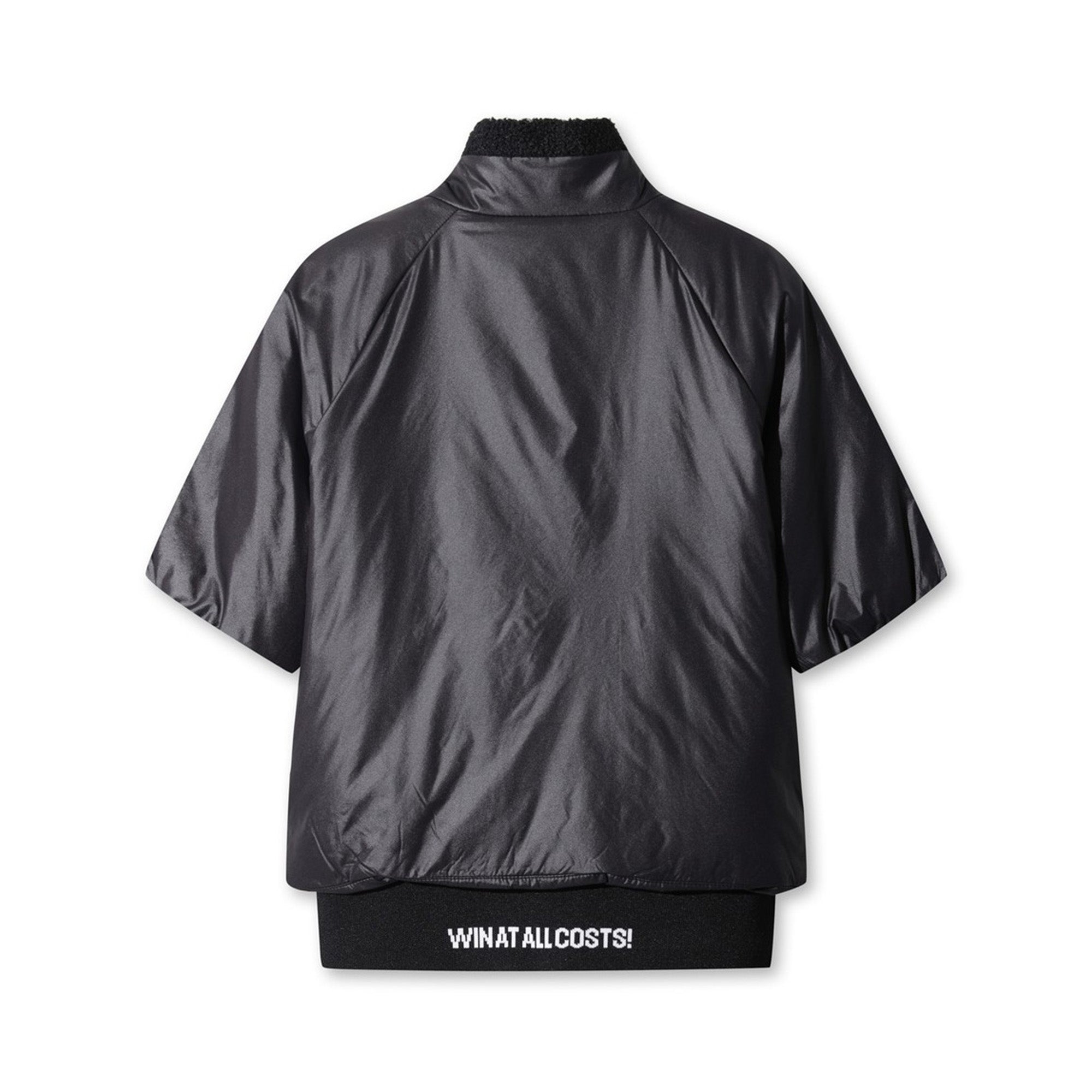 WOMEN リバーシブルパデッドハーフベスト ブラック