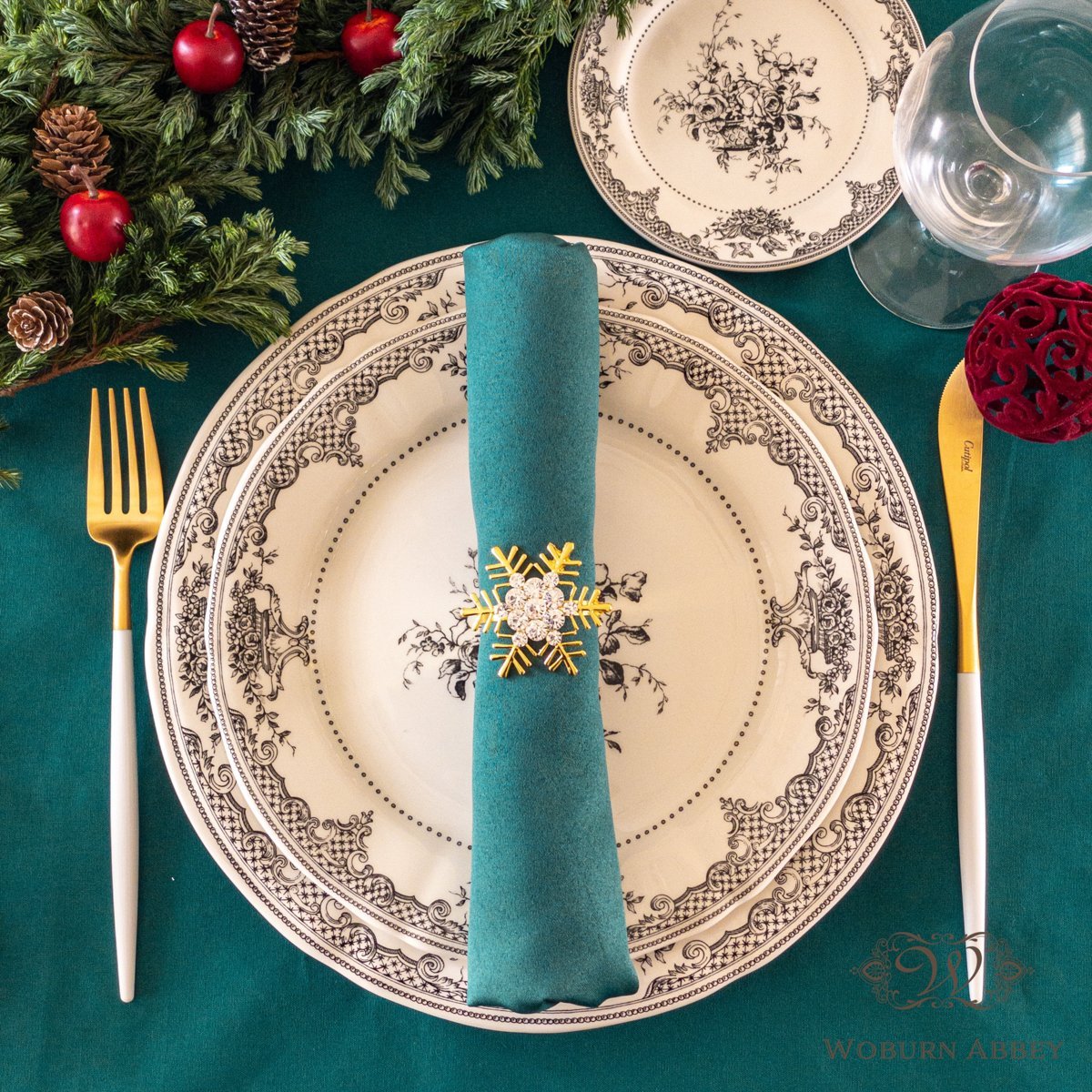 正規輸入品 ジアン フルール・デパルイユ 大皿 27.3cm 白黒 リム