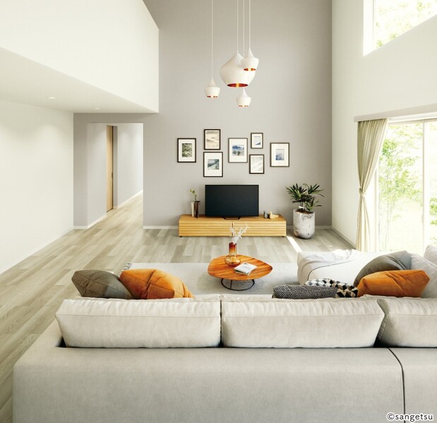 ハードストレッチ壁紙/ホワイト・グレー系(ホワイト 塗り壁調 防かび