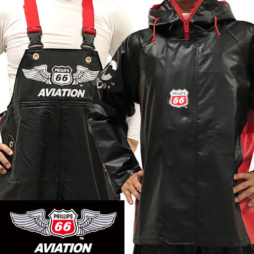 フィリップス 66 ブラック 上下セット ｜ 漁師カッパ専門店 Washirosa