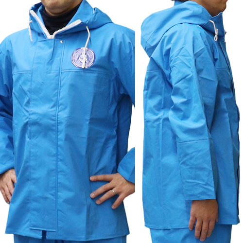 川島 クラフテルレインウエアー ダイヤコンドル ブルー パーカー