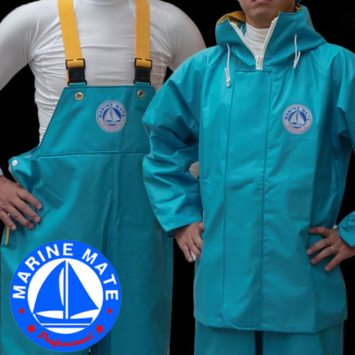 マリンメイト ターコイズ 上下セット ｜ 漁師カッパ専門店 Washirosa