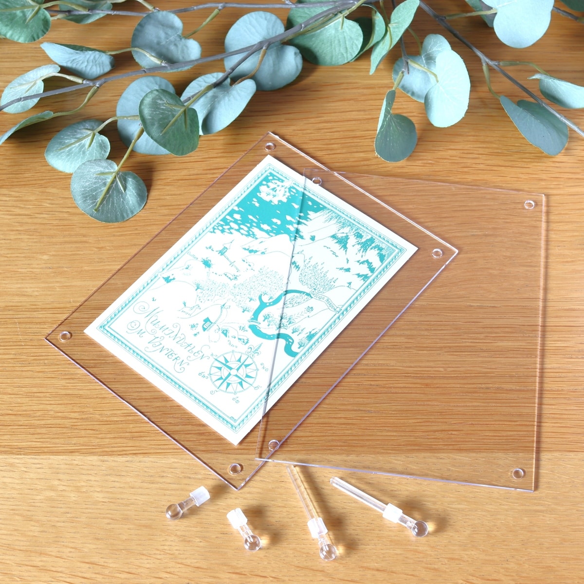 フォトフレーム 写真立て 透明 ポストカード 076120