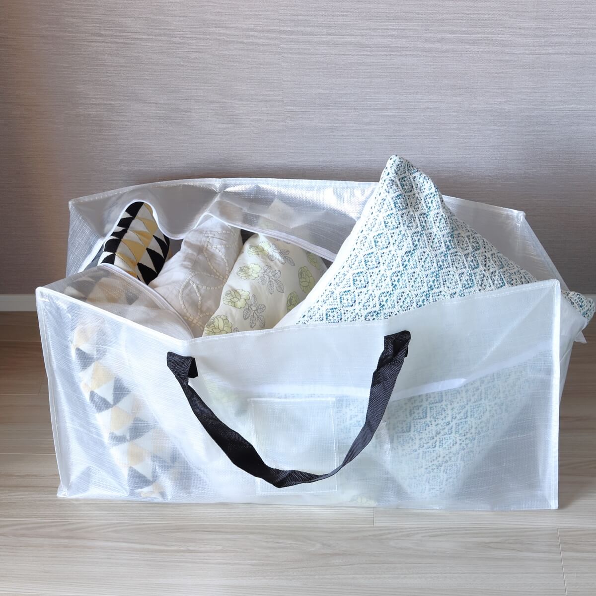 収納ケース 衣類 収納袋 衣装ケース バッグ クリア 80×40×30cm 323441