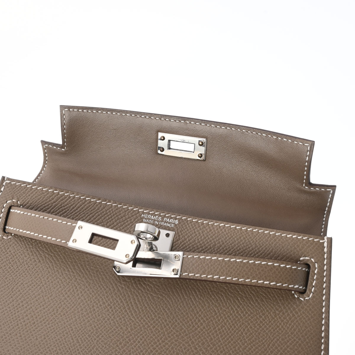 エルメス / HERMES ミニケリー2 2WAY エトゥープ/パラジウム金具