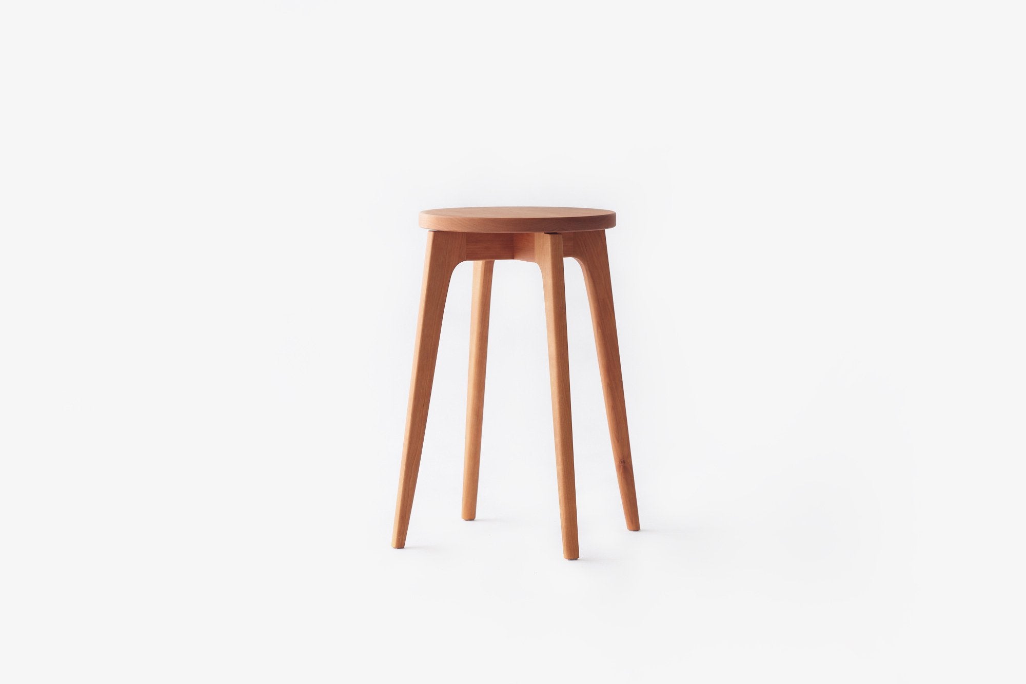 HPY ST HNK スツール ひのき国産 4脚（受注生産） ホワイト