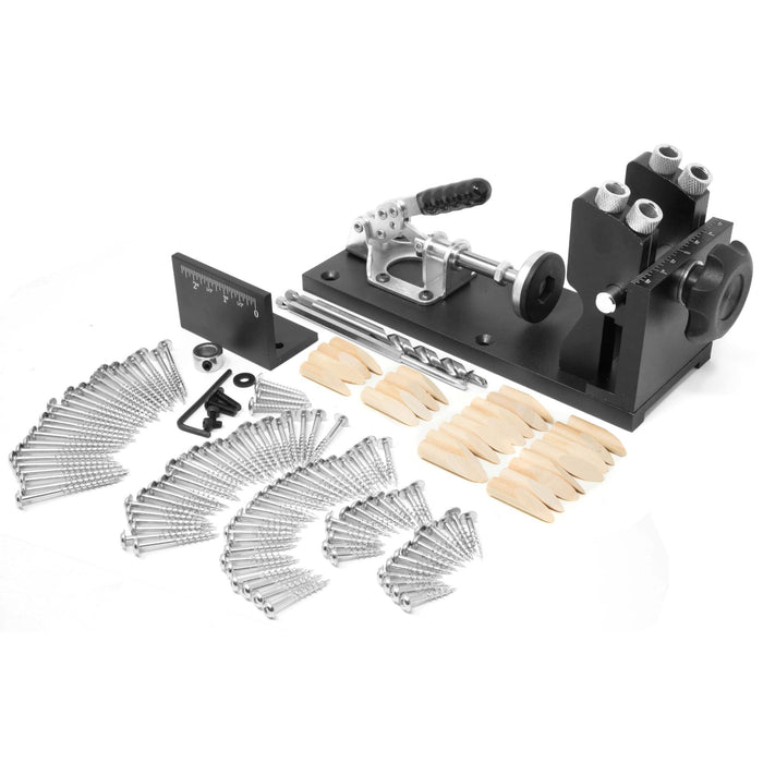 WEN WA1527 Metal Pocket Hole Jig Kit with L-Base, Step Drill Bit