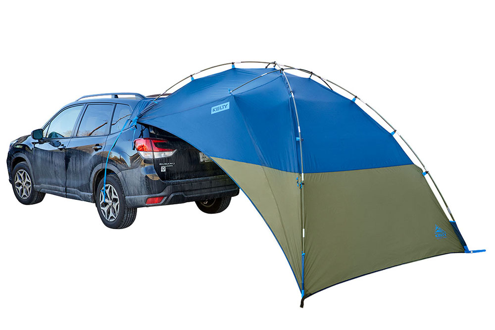 ケルティから2つのカーサイドタープ。 SUVへの取り付け自在の