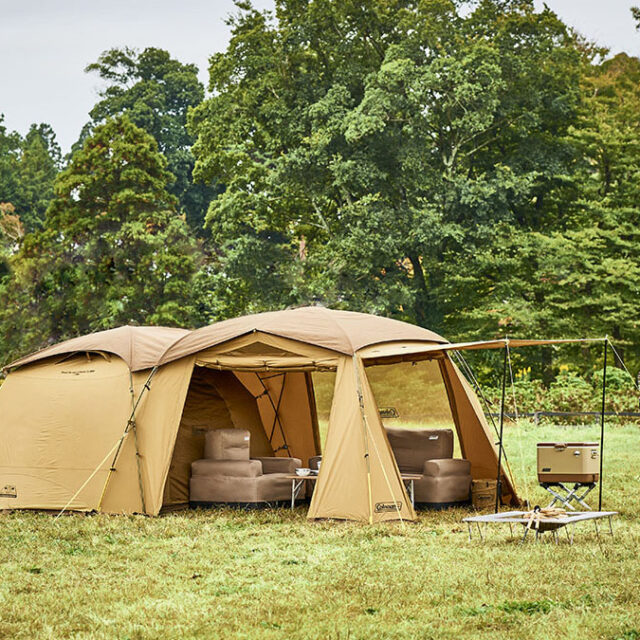 コールマンの定番2ルームテントに、コットンライクな新素材を採用した