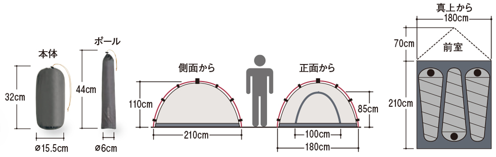 モンベル ｜ オンラインストア ｜ ステラリッジ テント3 本体