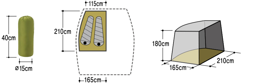 ソレイユ スクリーン ハーフインナールーム｜モンベル