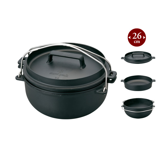 snow peak 和鉄 ダッチオーブン26 CS-520: キャンプ トレッキングギア