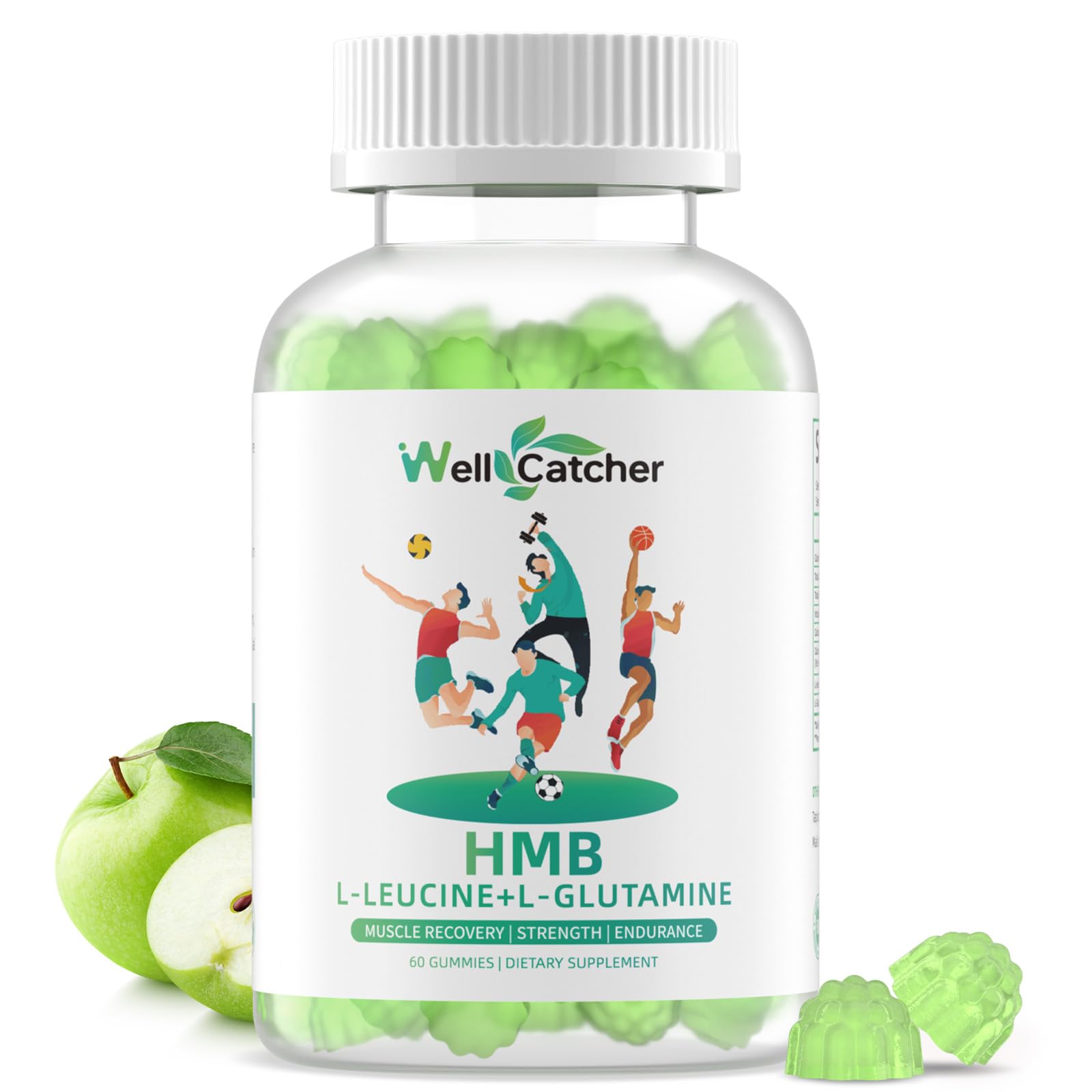 Wellcatcher HMB and Leucine Gummies - Muscle Growth, Endurance