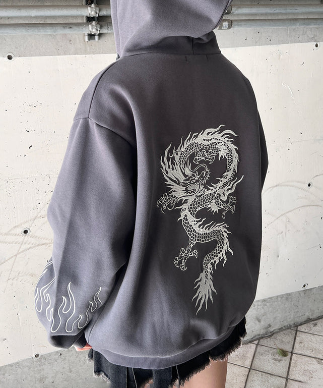 ドラゴン刺繍ビッグパーカー – WEGO ONLINE STORE