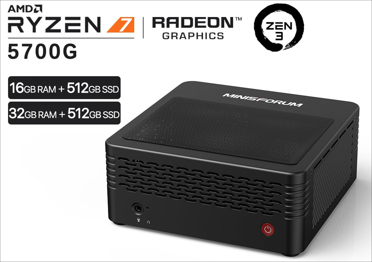 Minisforum EliteMini X500 － Zen3のデスクトップ用Ryzen 7を搭載する