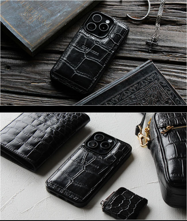 クロコダイル クロコ iPhone ケース 15 pro max plus ハードケース