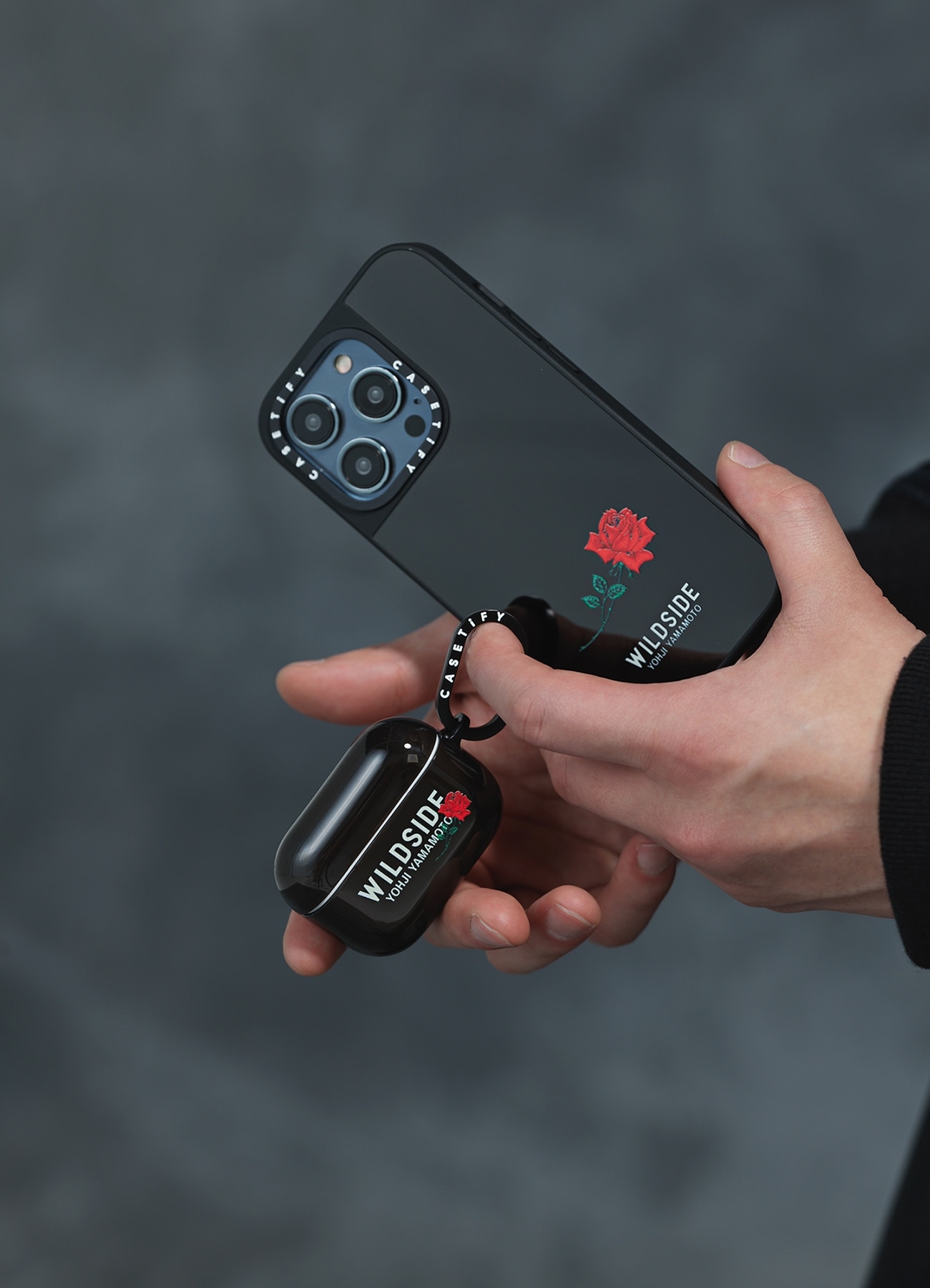 WILDSIDE×CASETiFY ROSE iPhone case(Mirror/Black)(iPhone 14 Pro Max