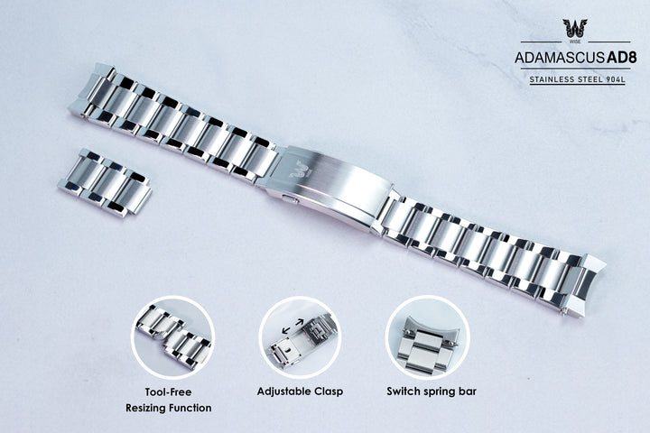 ADAMASCUS AD830A-S Stainless 904L Bracelet Set – WISE