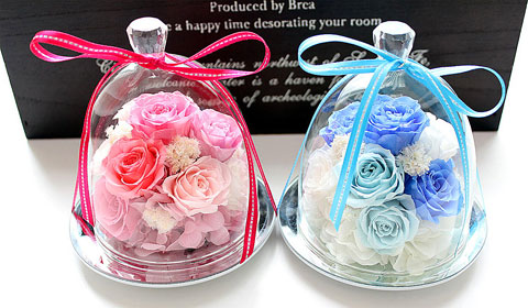 プリザーブドフラワーガラスドーム入り｜with ウィズ