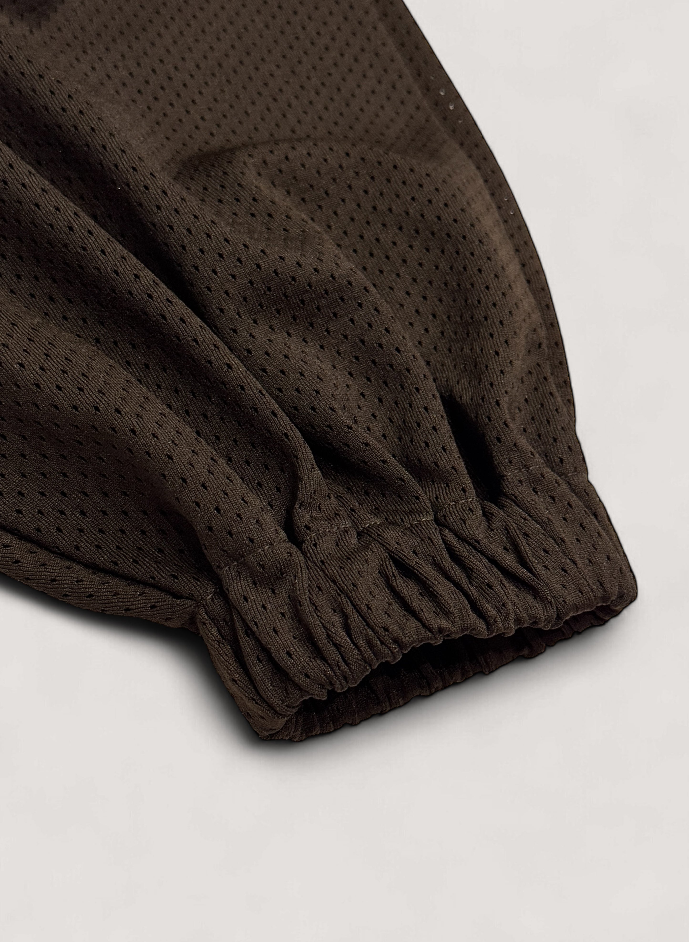 WOODBLOCK 42 MESH FOOTBALL LS SHIRT BROWN/WHITE (WB-25SS-004)